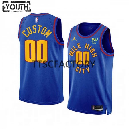 Maillot Basket Enfant Denver Nuggets Personnalisé Jordan 2022-23 Statement Edition Royal Swingman